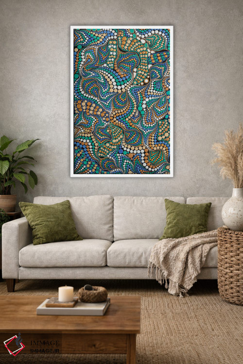 تابلو دکوراتیو "امواج کیهانی" اثر اکسانا لازاری - D1W