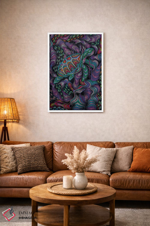 تابلو دکوراتیو "لاک پشت دریایی" اثر اکسانا لازاری - D1W