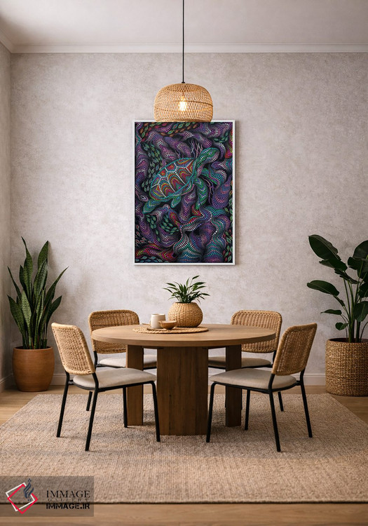 تابلو دکوراتیو "لاک پشت دریایی" اثر اکسانا لازاری - D2W