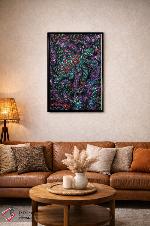 تابلو دکوراتیو "لاک پشت دریایی" اثر اکسانا لازاری - D3B