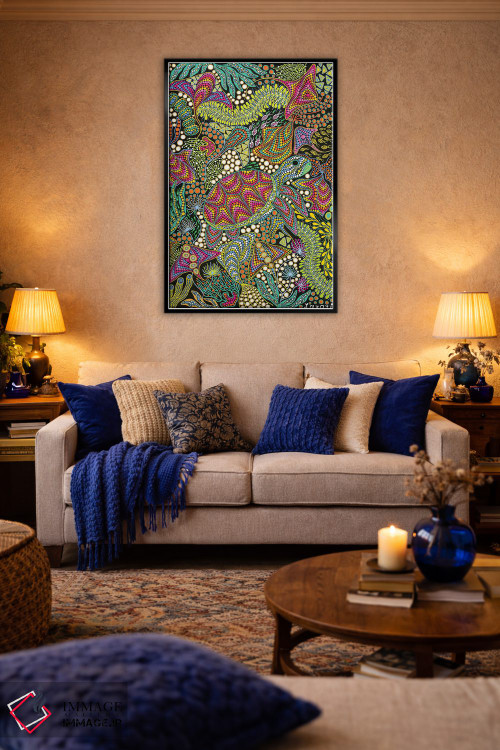 تابلو دکوراتیو "لاک پشت" اثر اکسانا لازاری - D5B