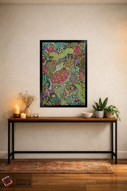 تابلو دکوراتیو "لاک پشت" اثر اکسانا لازاری - D6B