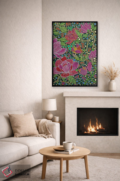 تابلو دکوراتیو "گل های مگنولیا" اثر اکسانا لازاری - D6B