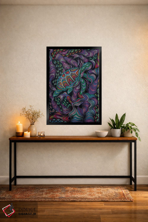 تابلو دکوراتیو "لاک پشت دریایی" اثر اکسانا لازاری - D5B