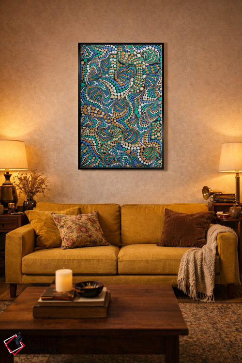 تابلو دکوراتیو "امواج کیهانی" اثر اکسانا لازاری - D4B