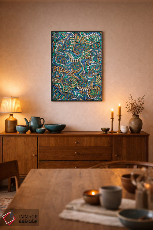 تابلو دکوراتیو "امواج کیهانی" اثر اکسانا لازاری - D6B