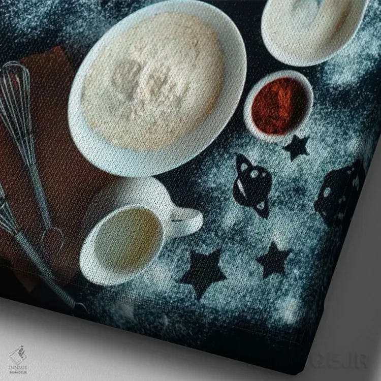تابلو دکوراتیو پختن برای ستاره شناسان اثر باورا بلنکو - نمای نزدیک بافت بوم
