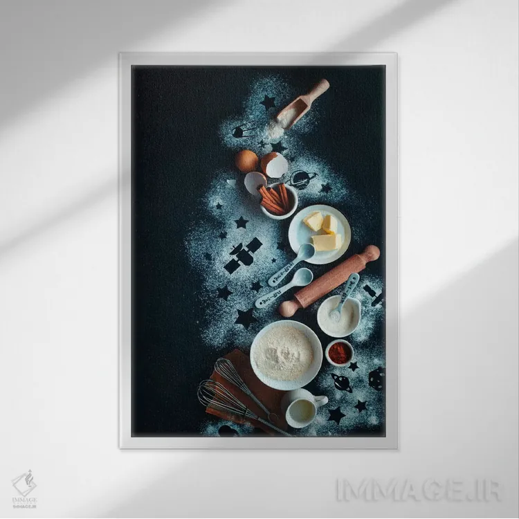 تابلو دکوراتیو پختن برای ستاره شناسان اثر باورا بلنکو - نمای قابدار سفید
