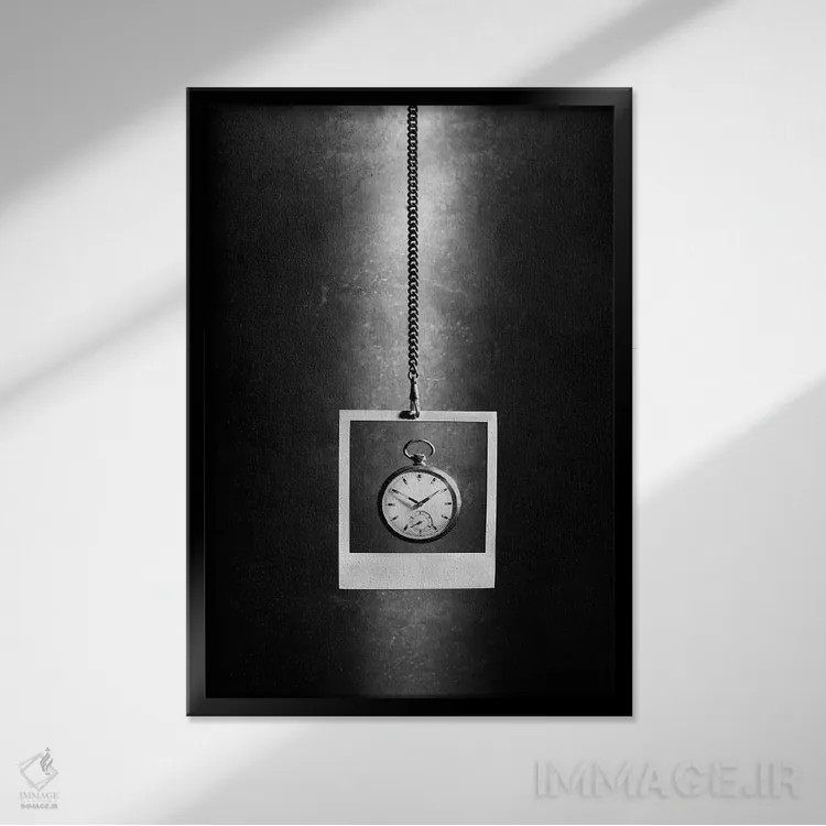 تابلو دکوراتیو توهم زمان اثر ویکتوریا ایوانوا - نمای قابدار مشکی