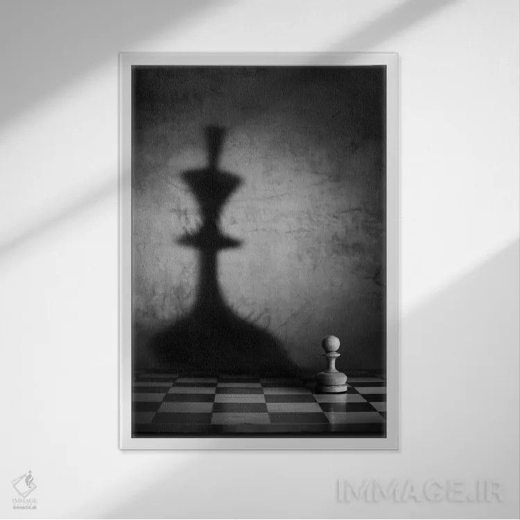 تابلو دکوراتیو مگالومانیا اثر ویکتوریا ایوانوا - نمای قابدار سفید