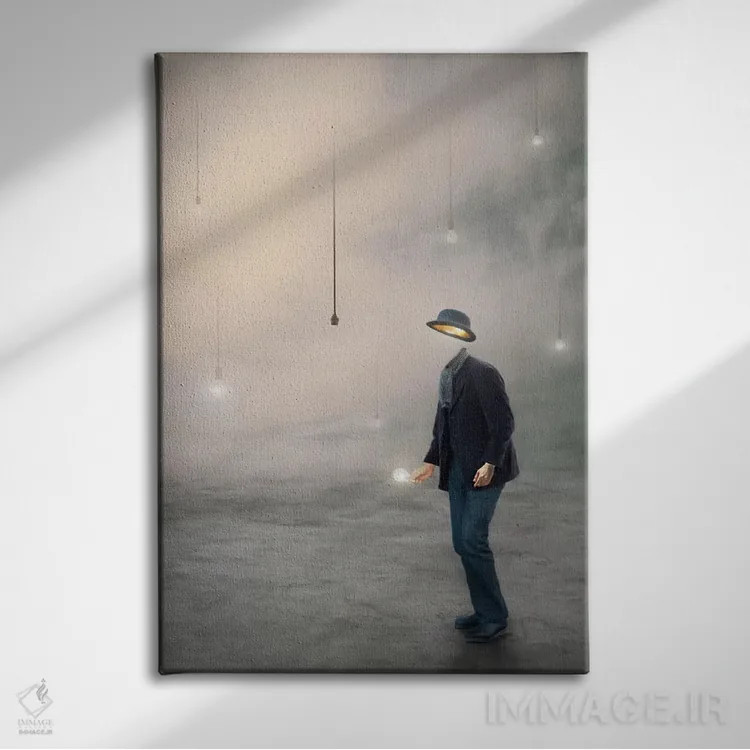 تابلو دکوراتیو روشنایی اثر بادن بوئن - نمای روبهرو روی دیوار