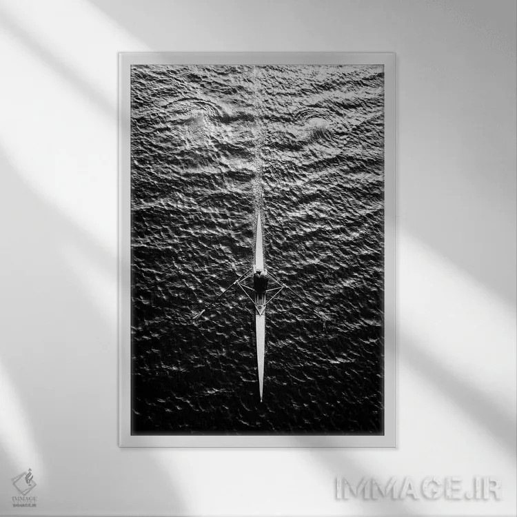 تابلو مینیمال بدون عنوان اثر فریدهم هاردکوف - نمای قابدار سفید