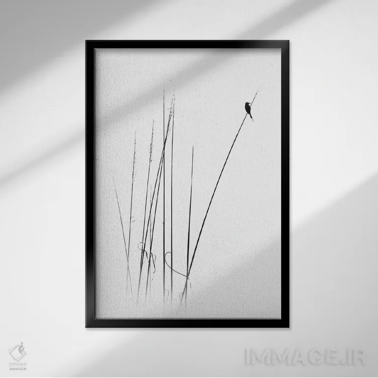 تابلو مینیمال مرخصی بلندمدت اثر سواپنیل - نمای قابدار مشکی