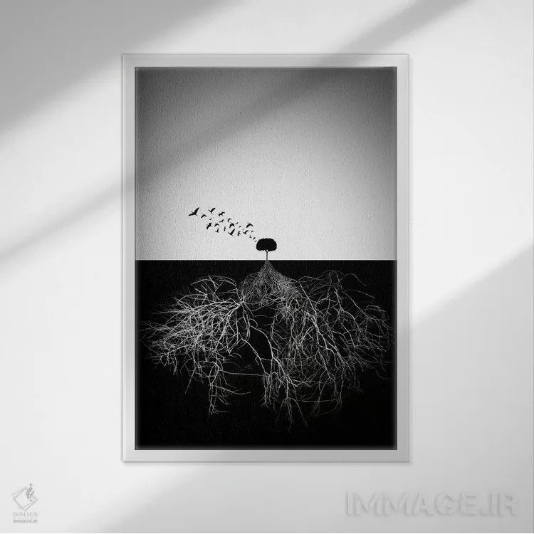 تابلو مینیمال قضاوت نکن بر اساس ظاهر اثر سوریگ آرسلانیان - نمای قابدار سفید