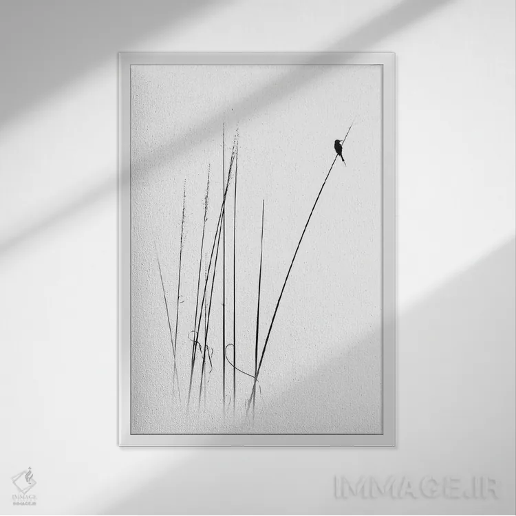 تابلو مینیمال مرخصی بلندمدت اثر سواپنیل - نمای قابدار سفید