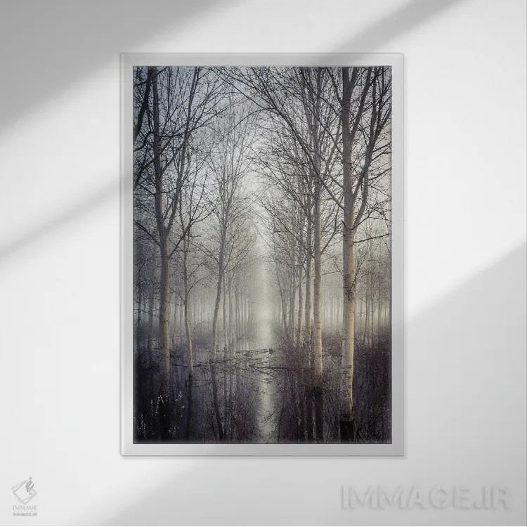 تابلو دکوراتیو صلیب سکوت اثر پاملا دورتی - نمای قابدار سفید