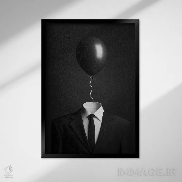 تابلو دکوراتیو افکار اثر الکس مالیکوف - نمای قابدار مشکی