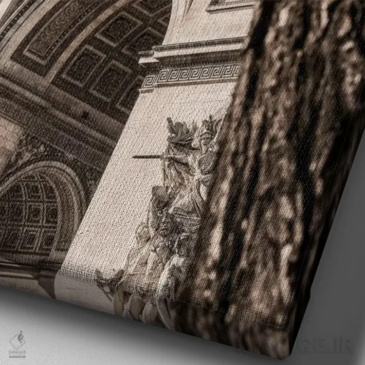 تابلو دکوراتیو طاق پیروزی پاریس اثر استودیو ۱ایکس ۳ - نمای نزدیک بافت بوم