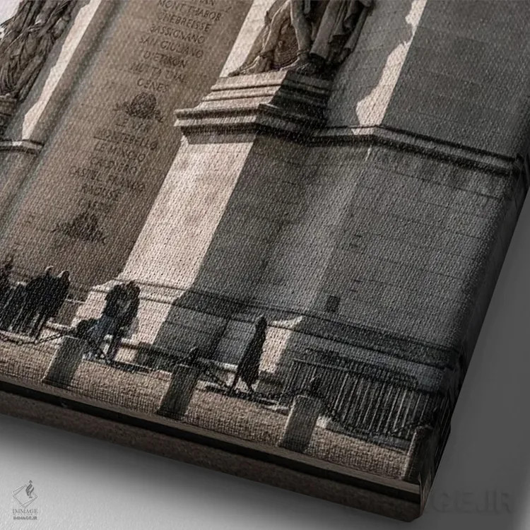 تابلو دکوراتیو طاق پیروزی ۲ اثر استودیو ۱ایکس ۳ - نمای نزدیک بافت بوم