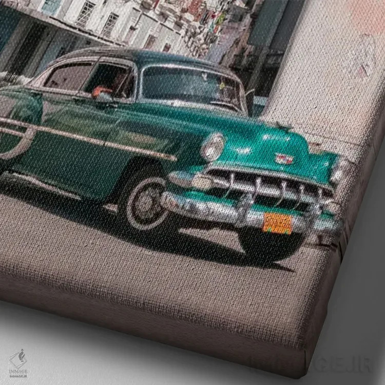 تابلو دکوراتیو هاوانای قدیم ۸ اثر الکساندر یاکولف - نمای نزدیک بافت بوم