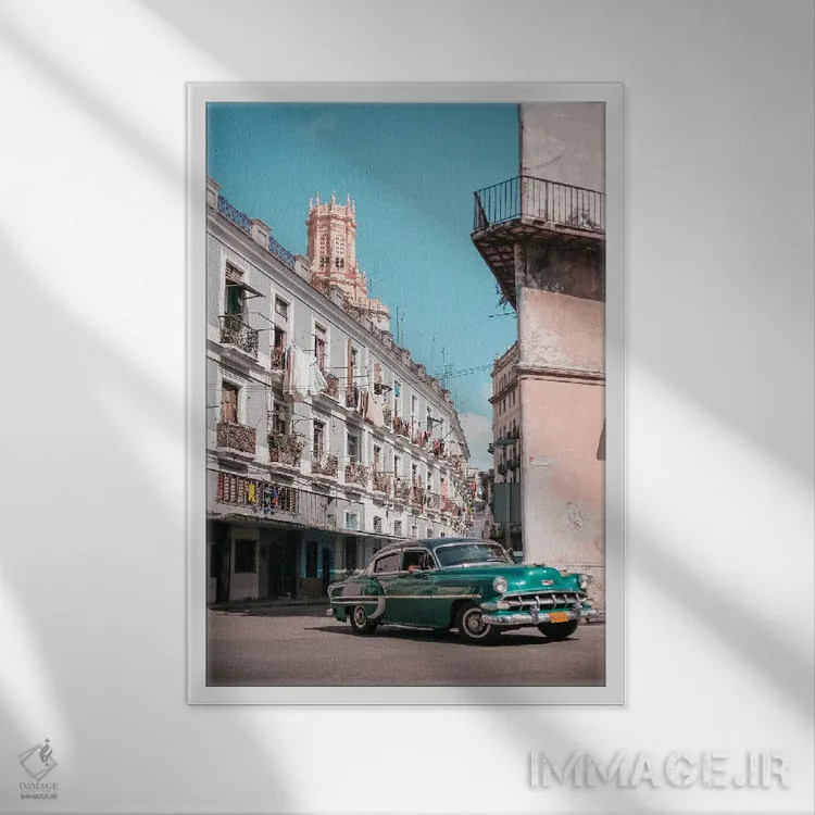 تابلو دکوراتیو هاوانای قدیم ۸ اثر الکساندر یاکولف - نمای قابدار سفید