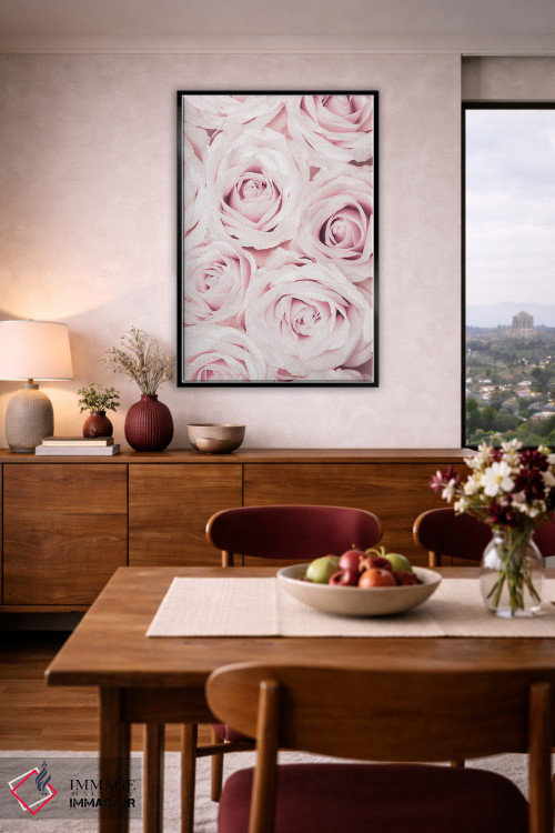 تابلو دکوراتیو گل های رز صورتی شماره ۰۲ اثر استودیو ۱ایکس ۳ - D4B