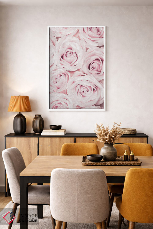 تابلو دکوراتیو گل های رز صورتی شماره ۰۲ اثر استودیو ۱ایکس ۳ - D5W
