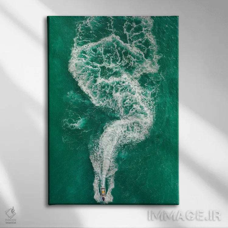 تابلو دکوراتیو سفر کف آلود اثر ایدو میروویچ - نمای روبهرو روی دیوار