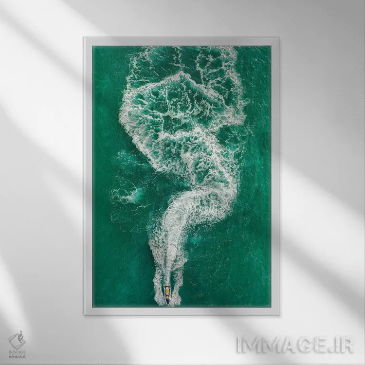 تابلو دکوراتیو سفر کف آلود اثر ایدو میروویچ - نمای قابدار سفید