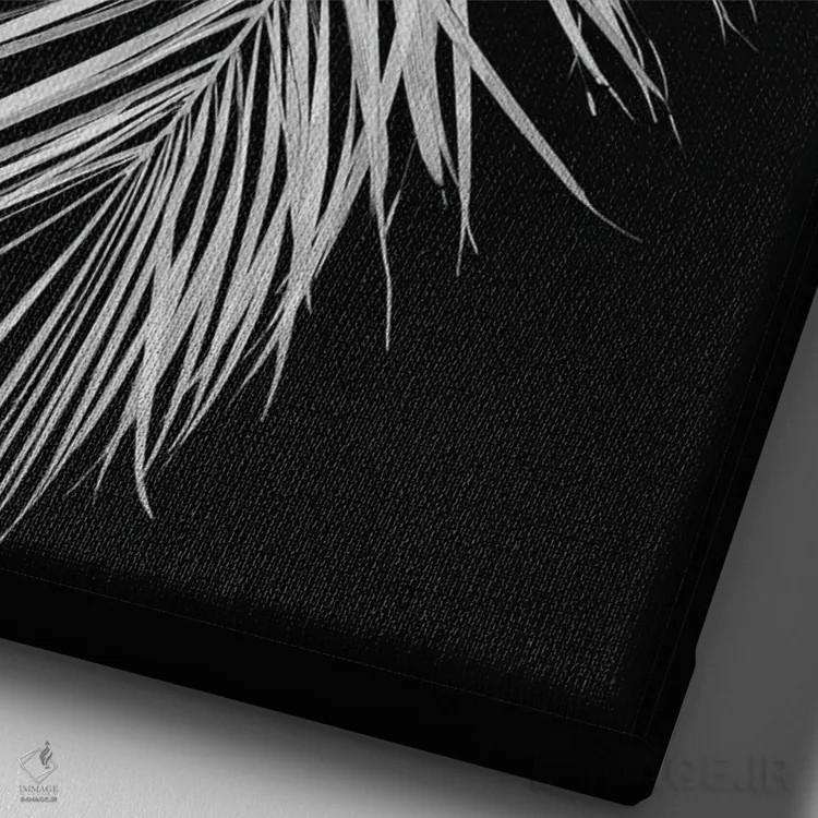 تابلو دکوراتیو برگ نخل شماره ۴ اثر استودیو ۱ایکس ۳ - نمای نزدیک بافت بوم