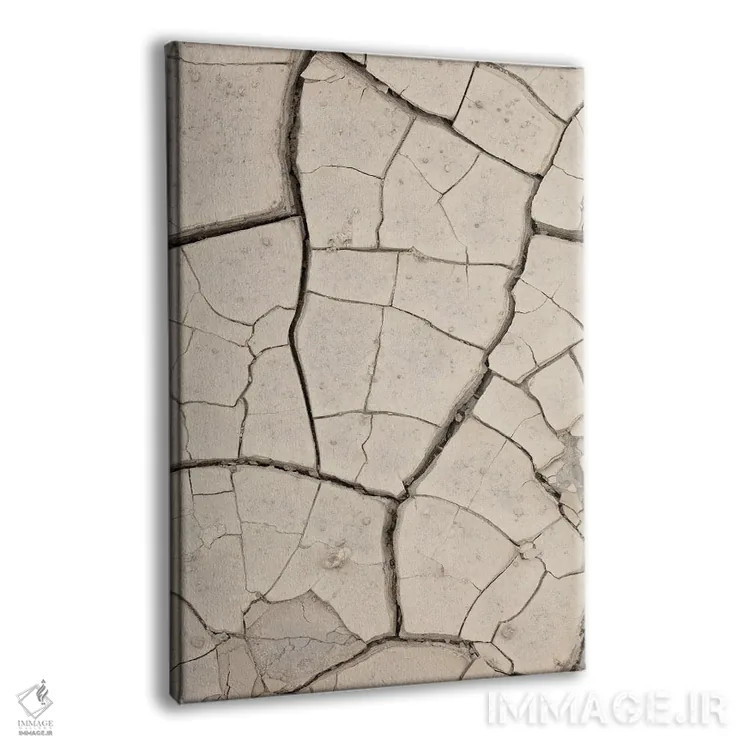 تابلو دکوراتیو دیوار خاکی بژ اثر استودیو ۱ایکس ۳ - نمای پرسپکتیو محصول