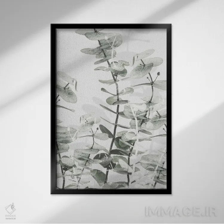تابلو دکوراتیو اکالیپتوس شماره ۱ اثر استودیو ۱ایکس ۳ - نمای قابدار مشکی