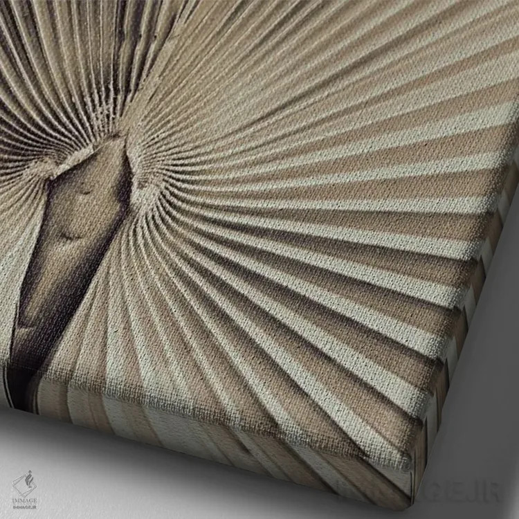 تابلو دکوراتیو برگ نخل شماره ۱ اثر استودیو ۱ایکس ۳ - نمای نزدیک بافت بوم