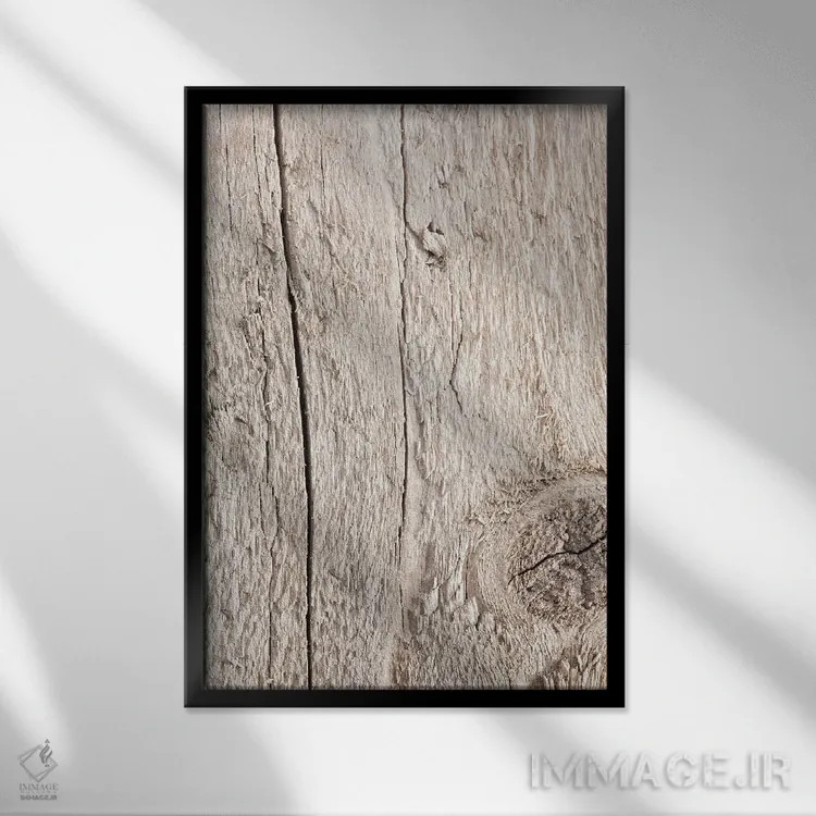 تابلو دکوراتیو چوب اثر استودیو ۱ایکس ۳ - نمای قابدار مشکی