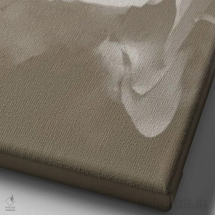 تابلو دکوراتیو پیونی شماره ۹ اثر استودیو ۱ایکس ۳ - نمای نزدیک بافت بوم