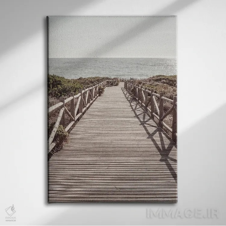 تابلو دکوراتیو ساحل شماره ۳ اثر استودیو ۱ایکس ۳ - نمای روبهرو روی دیوار