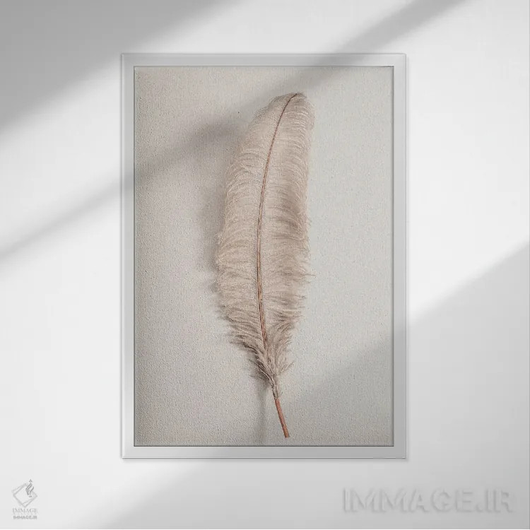 تابلو دکوراتیو پر شماره ۲ اثر استودیو ۱ایکس ۳ - نمای قابدار سفید