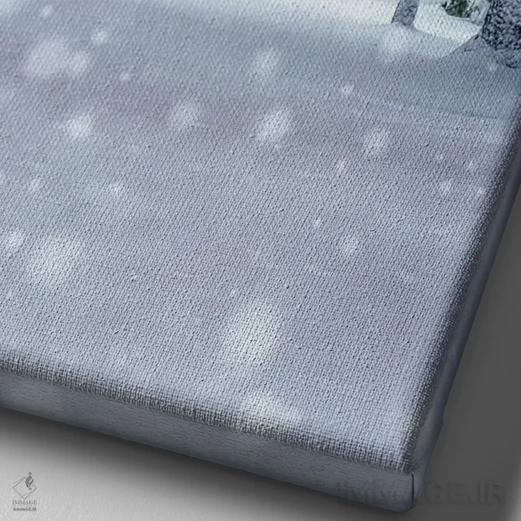 تابلو دکوراتیو افرا برفی اثر یوسی ناگاهاتا - نمای نزدیک بافت بوم