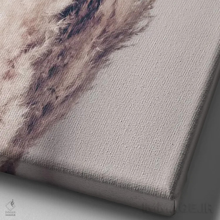 تابلو دکوراتیو علف پامپاس اثر استودیو ۱ایکس ۳ - نمای نزدیک بافت بوم