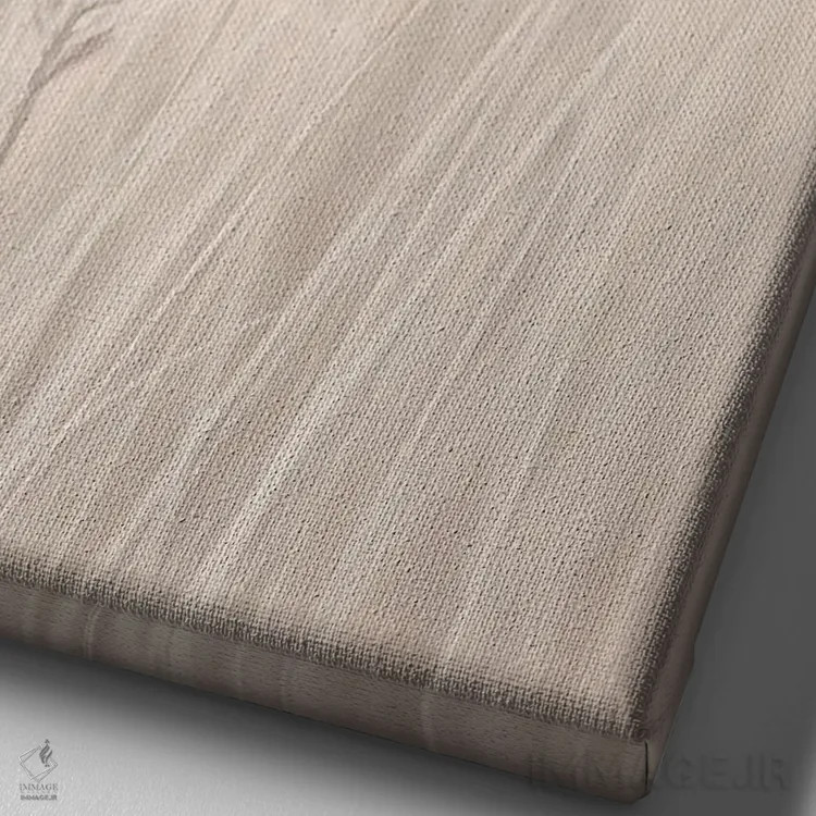 تابلو دکوراتیو چمن شماره ۱ اثر استودیو ۱ایکس ۳ - نمای نزدیک بافت بوم