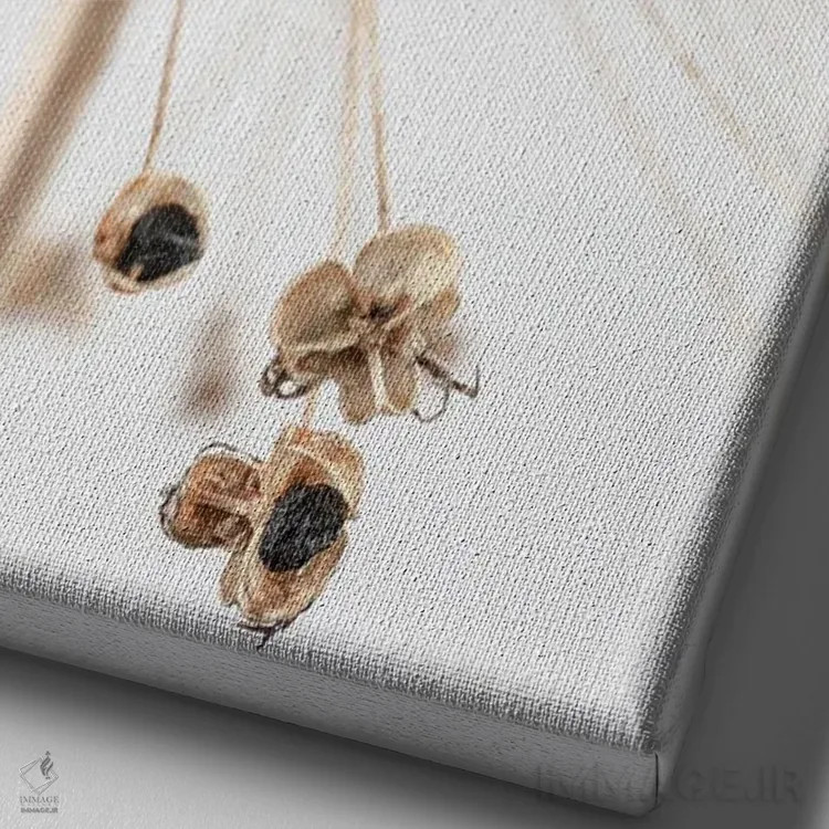 تابلو دکوراتیو خشک شماره ۷ اثر استودیو ۱ایکس ۳ - نمای نزدیک بافت بوم