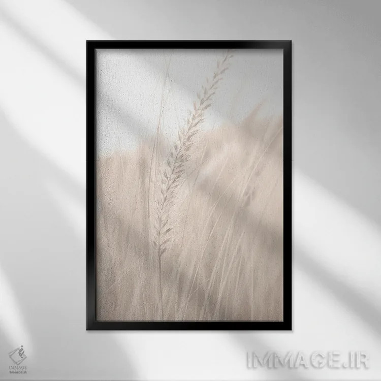 تابلو دکوراتیو چمن شماره ۱ اثر استودیو ۱ایکس ۳ - نمای قابدار مشکی