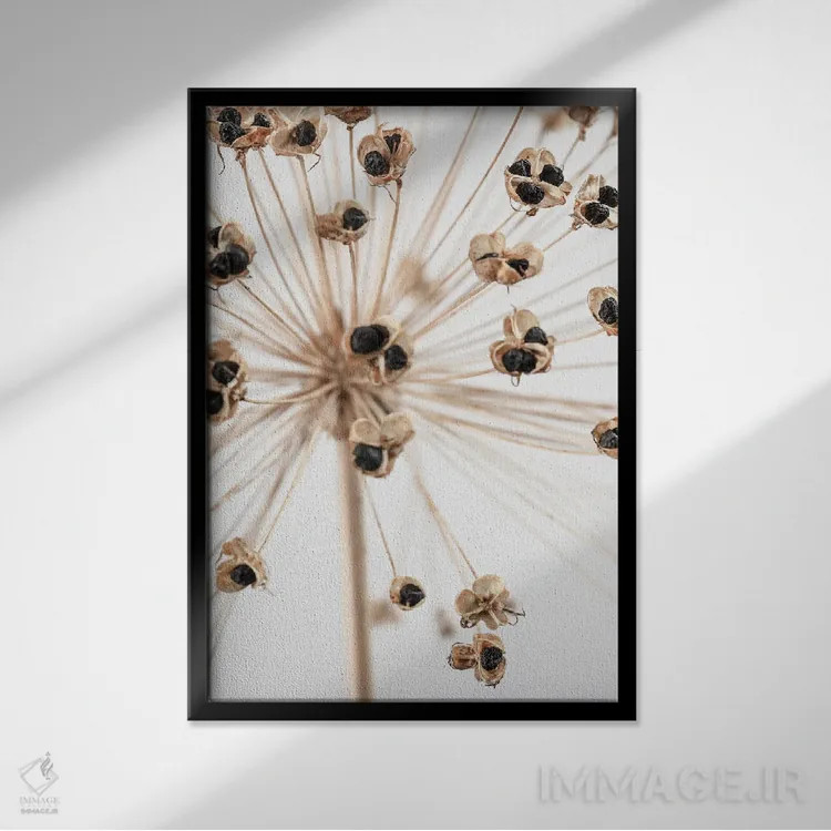 تابلو دکوراتیو خشک شماره ۷ اثر استودیو ۱ایکس ۳ - نمای قابدار مشکی