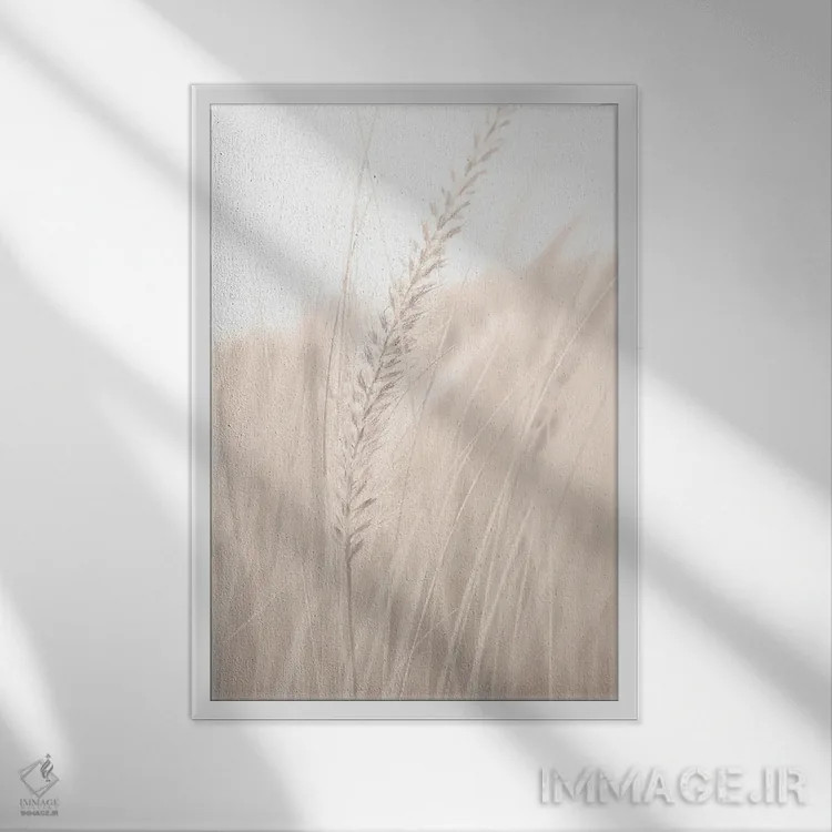 تابلو دکوراتیو چمن شماره ۱ اثر استودیو ۱ایکس ۳ - نمای قابدار سفید