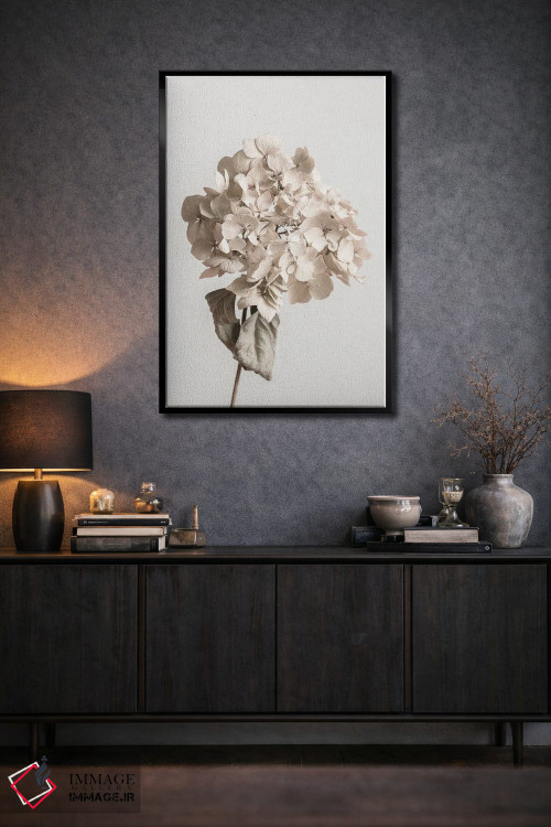 تابلو دکوراتیو گل خشک بژ اثر استودیو ۱ایکس ۳ - D1B