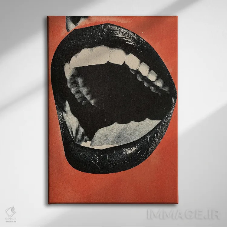 تابلو دکوراتیو دهان اثر آندریاس ماگنوسون - نمای روبهرو روی دیوار