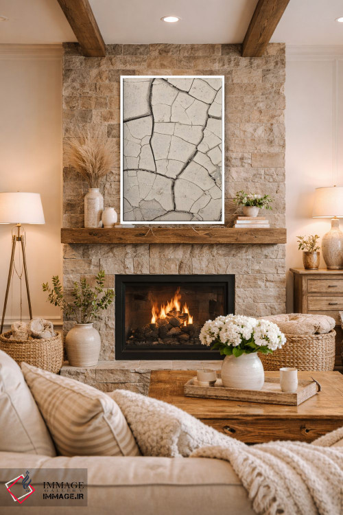 تابلو دکوراتیو دیوار خاکی بژ اثر استودیو ۱ایکس ۳ - D1W