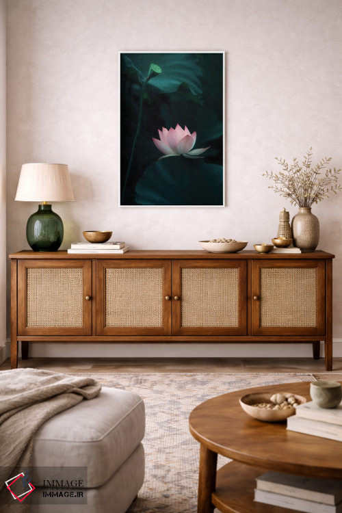 تابلو دکوراتیو گل نیلوفر آبی اثر کترین دبلیو. - D2W