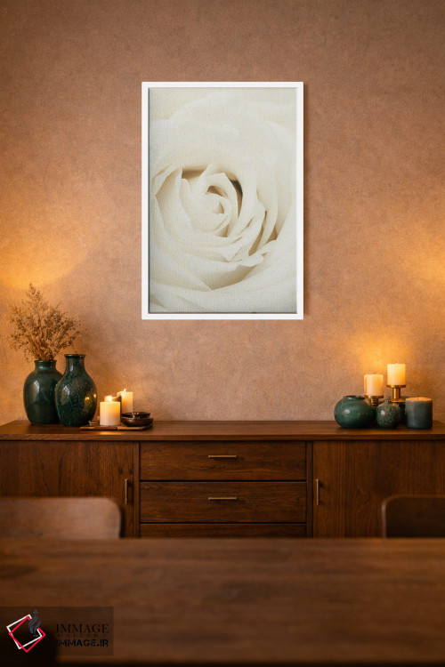 تابلو دکوراتیو گل رز سفید اثر استودیو ۱ایکس ۳ - D1W