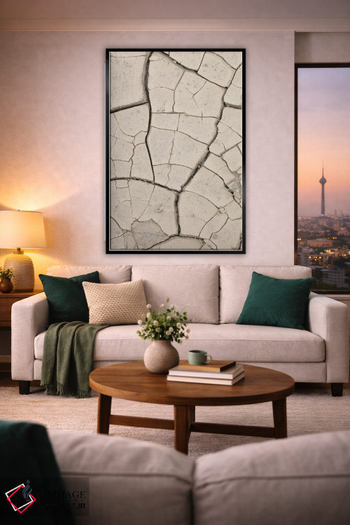 تابلو دکوراتیو دیوار خاکی بژ اثر استودیو ۱ایکس ۳ - D3B